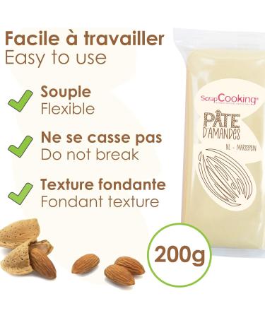 ScrapCooking - P te d Amandes d Origine Naturelle 200g - Pour G teaux P tisseries Desserts B ches - No l P ques Massepain Marzipan - Coloris Beige - 7165 - Buy Online on GoSupps.com