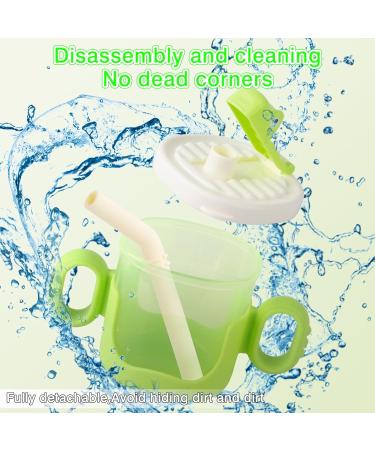 Nohlerlife Baby Training Cup | 300ml Green Free-Flow Sippy Cup with Lid and Straw - Buy Online on GoSupps.com