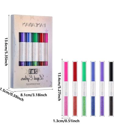  JPSDOWS Colorful Eyeliner Rainbow Liquid Eyeliner Set of 6 Colors - Colorful Neon Eyeliner Pencil Pigmented Waterproof Smudge-proof Long-Lasting Gel Eyeliner Makeup Gift Kit for Women - Buy Online on GoSupps.com