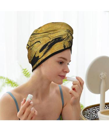 Coffee Vintage Microfiber Hair Towel - Soft Super Absorbent Quick Dry Wrap for Long Curly & Thick Hair - Buy Online on GoSupps.com