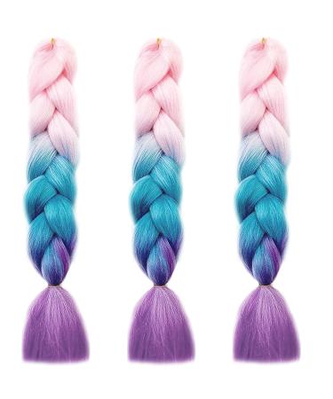 LDMY 24-Inch Jumbo Braids Extensions - 6pcs Pack Synthetic Ombre Braiding Hair for African Women - 100g Each - Buy Online on GoSupps.com