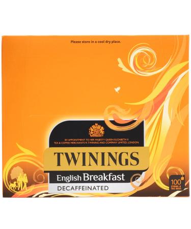 Twinings Twinings - English Breakfast Decafeinated - 100 String & Tag Bags - 200g (Box of 5)