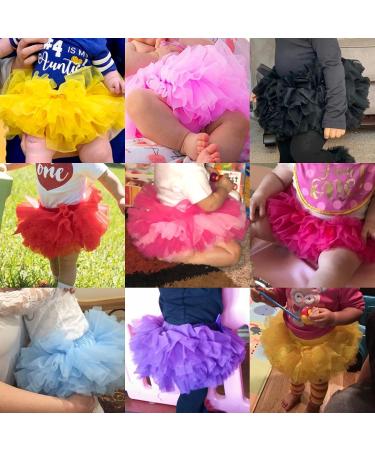 Hoolchean Infant Toddler Baby Girls Fluffy Tutu Skirt with Diaper Cover Bloomer - 1-2 Years (Black) - Buy Online on GoSupps.com