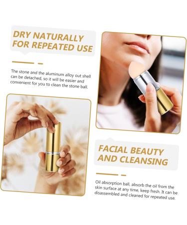 POPETPOP 4pcs Volcanic Stone Oil-absorbing Ball Oil Absorbing Stick Facial Volcanic Roller Skin Care Products - Buy Online on GoSupps.com