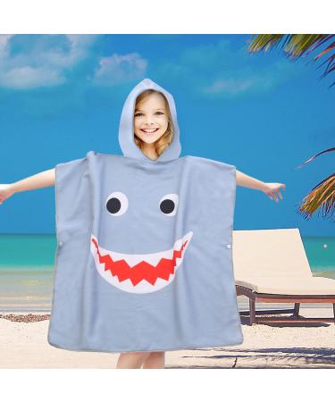 FEBE Hooded Bath Poncho for Kids - Toddler Bath Towel & Robe Cute Smiley Design Quick-Dry & Soft - Buy Online on GoSupps.com
