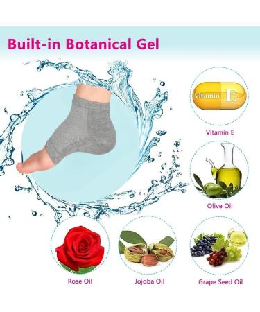 3 Pairs Set Special Care Heel Socks: Moisturizing Crack Treating Toeless for Female Feet (Grey) - Buy Online on GoSupps.com