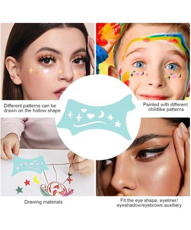 Silicone Eyeliners Tool Helper | Soft Flexible Eyeliners Stencils Contour Eye Liners Guide Reusable Cleaning Cloths for Women Blue - Buy Online on GoSupps.com