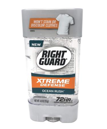 Right Guard Xtreme Defense Ocean Rush Gel Antiperspirant/Deodorant - 4 oz (Pack of 2) | International Shipping Available - Buy Online on GoSupps.com