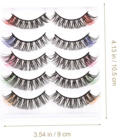 10 Pairs Color five pairs of eyelashes colored fake eyelashes colored end lashes eye glitter colored strip lashes faux lashes faux eyelashes half Russia slim Imitation - Buy Online on GoSupps.com
