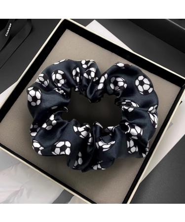 Miaija 8 Pieces Soccer Hair Scrunchies Elastic Football Hair Ties Satin Scrunchy Non Slip Ponytail Holders Hair Bands for Women Girls Random Color - Buy Online on GoSupps.com