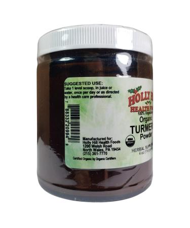 Holly Hill Health Foods Organic Turmeric Powder 4 Ounces - Buy Online on GoSupps.com