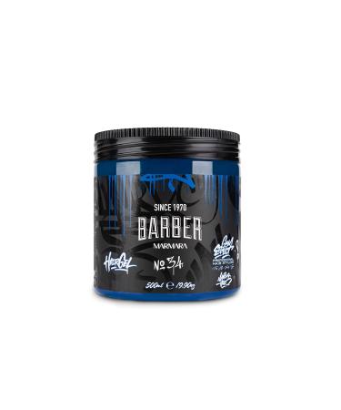 BARBER MARMARA No.34 Hair Styling Gel 500 ml   Men's Hair Gel   Strong Hold   No Gluing and No Residue   Alcohol Free   Fresh Fragrance   Hair Gel   Wet Hair Look   Rubber Effect