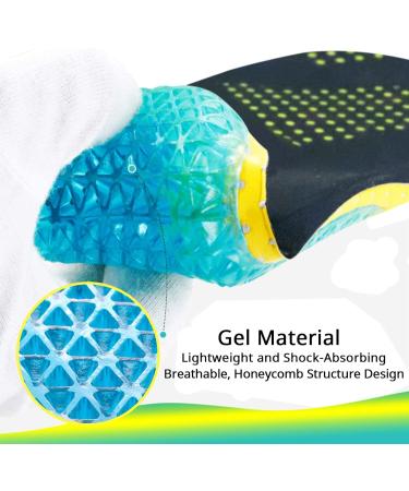 Arxus Gel Insoles - Plantar Fasciitis Arch Support Orthotic for Flat Feet & Heel Pain Relief | Shock Absorbing Comfort Inserts for Running Shoes - Blue M - Buy Online on GoSupps.com