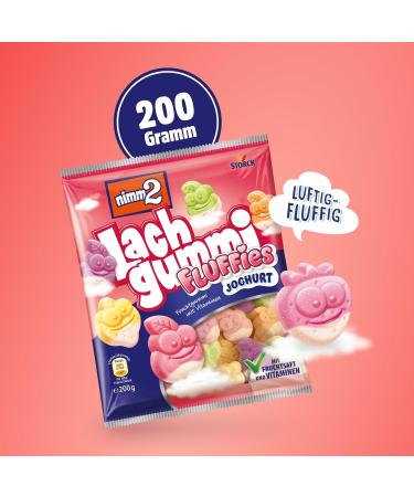 Buy nimm2 Lachgummi Fluffies 200g Delicious Fruit Gummy with Juice Yoghurt & Vitamins | International Shipping - Buy Online on GoSupps.com