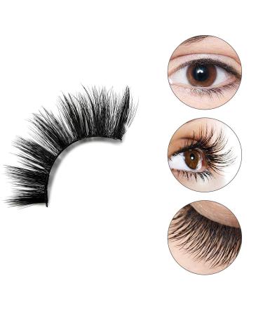 Buy Natural Reusable False Eyelashes with Eyeliner | Non-Magnetic Makeup Lashes for Effortless Beauty - Buy Online on GoSupps.com