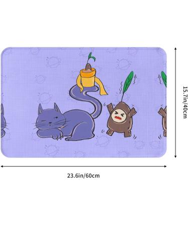 Yyhhaofa Sunflower Seeds and Cats Pattern Flannel Non Slip Floor Mat : 16x24 in Easy to Clean Moderate Thickness Anti-Slip Sunflower Seeds and Cats One Size - Buy Online on GoSupps.com