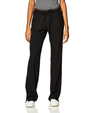 HeartSoul Break On Through Women Scrubs Pant Low Rise Drawstring 20110 Medium Black