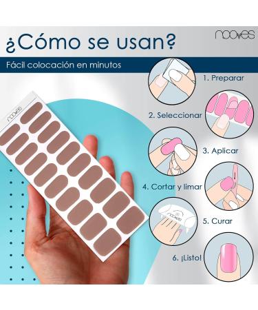  NOOVES NOOVES Nails - Premium Precursed Gel Nail Polish - Cocoa Milk | Nude | Semi-Hardened Gel Nail Strips | Semi-Permanent Gel Nail Stickers | Gel Nail Stickers | Nails - Buy Online on GoSupps.com