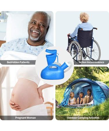 2020 Upgrade - Unisex Urinal Seneme 2000ML Portable Urinal for Women & Men - Spill Proof with Lid and Long Tube (Blue) - Buy Online on GoSupps.com