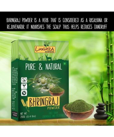 Luxura Sciences Natural Bhringraj Powder for hair growth and conditioning 200 Grams (Eclipta Alba) by Luxura Sciences - Buy Online on GoSupps.com