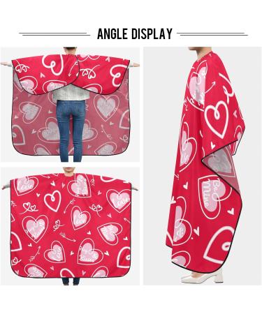 Waterproof Barber Cape for Valentine's Day - Unisex Cheetah Hair Cutting Bib with Love Wording & Arrow - Buy Online on GoSupps.com