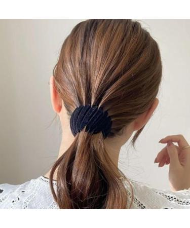 Magic Hair Clip Bird Nest Magic Hair Clip Hair Holder Birds Nest Hair Clip Bun Maker Lazy Birds Nest Plate Hairpin hair bun accessories for women Velvet Hair Clips Expandable Ponytail Holder Black - Buy Online on GoSupps.com