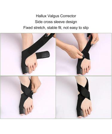 Bordstract Hallux Valgus Corrector - Adjustable Bunion Rail Orthopedic Toe Separator for Day & Night Comfort - Black (Left) - Buy Online on GoSupps.com