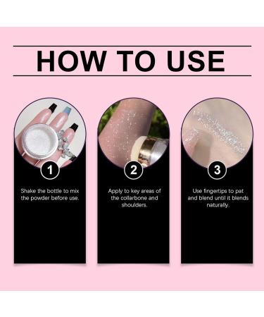 Sinage face powder glitter body powder | Face Luminizer Body Glitter Shining Lighter Powder - 3G contouring collarbone taper glow fairy makeup brightening makeup - Buy Online on GoSupps.com