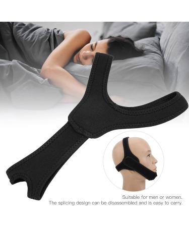 Shop Adjustable Anti Snoring Chin Strap - Breathable Unisex Device (Black) - International Shipping Available - Buy Online on GoSupps.com