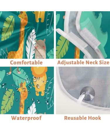 Animal Palm Leaf Beard Bib Apron - Waterproof Hair Catcher for Men | Non-Stick Grooming Cape with Suction Cups | Perfect Gift for Men - Buy Online on GoSupps.com