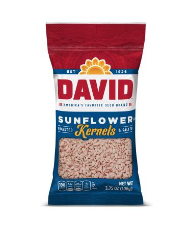 DAVID SEEDS Roasted and Salted Original Sunflower Kernels, 3.75 oz, 12 Pack 3.75 Ounce (Pack of 12)