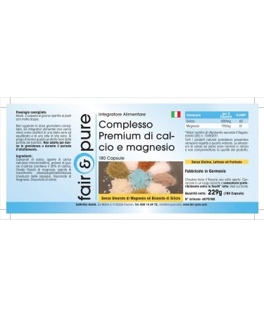 Fair & Pure - Calcium Magnesium Capsules - 180 Capsules - Buy Online on GoSupps.com