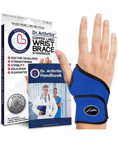 Dr.Arthritis of doctors designed light wrist bandage wrist support/tendonitis Bandage/carpal tunnel rail hand bandage right/left blue single pack blue single pack