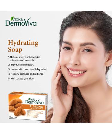 Buy Vatika Dermoviva Almond Soap 115g - Pack of 4 | International Shipping Available - Buy Online on GoSupps.com