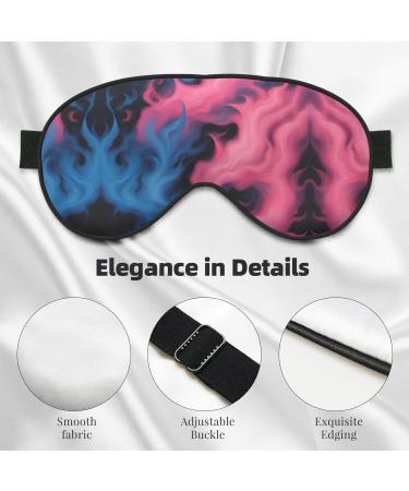 Ultra-Soft Light-Blocking Eye Mask - Blue & Red Fire Print for Optimal Comfort & Restful Sleep | International Shipping Available - Buy Online on GoSupps.com