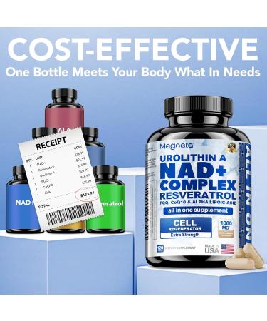 Magnesium Potassium Vitamin D3 K2 10000IU Supplement and NAD+ Resveratrol Urolithin A Complex Supplements - Buy Online on GoSupps.com