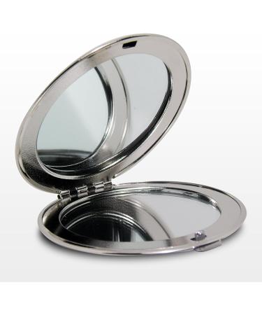 Silver Finish WORLDS BEST TEACHER Engraved Round Compact Mirror featuring Flower Motif Great Thank You Gift for Teachers Presents Gifts - Buy Online on GoSupps.com