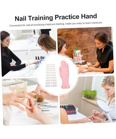 Manicure Training Prosthetic Hand Set - 3 Nail Tools for DIY Nails Practice and Display | Bendable Plastic Hand for Nail Art - 8X22.5CM - 3 Sets - Buy Online on GoSupps.com