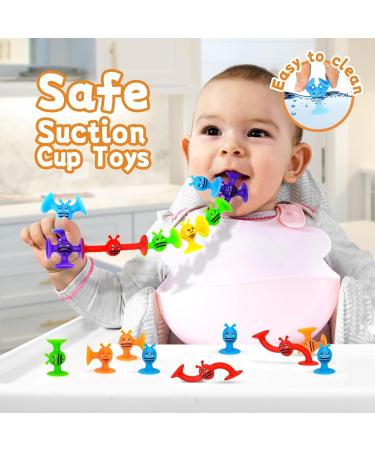 Echocube Suction Toy Set | 28 Silicone Suction Cup Bathing Toys for Kids 3+ | Sensory Play Stress Relief & Travel Toys for Toddlers & Adults - Buy Online on GoSupps.com