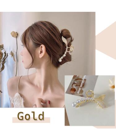 Pearl Hair Claw Clip for Thick Hair - Elegant Metal Hair Accessory for Women - Strong Hold Jaw Clip for Styling - 1Pc Style 3 - Buy Online on GoSupps.com