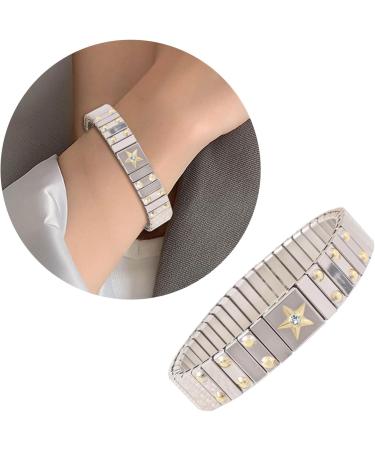 OralGos Rhinestone Stretch Bracelets - Sparkling Tennis Bangles & Stainless Steel Stackable Jewelry - Buy Online on GoSupps.com