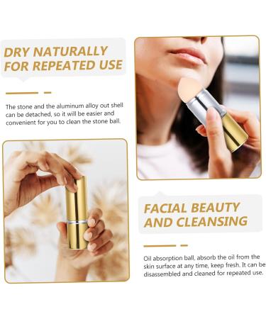 Healeved 4pcs Massaging Rolling Volcanic Stone Oil- Resistant Face Roller mediumx4pcs Goldenx4pcs - Buy Online on GoSupps.com