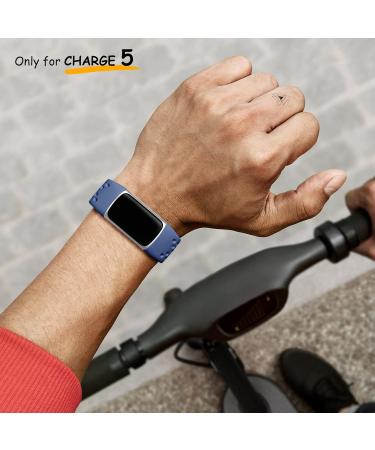 Epova 3-Piece Adjustable Waterproof Bracelet for Fitbit Charge 5 & 6 - Soft Breathable Bands for Men & Women in Black Dark Blue Blue Gray - Buy Online on GoSupps.com