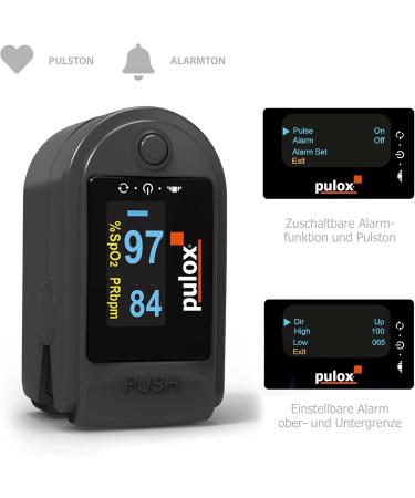 Buy Pulse Oximeter Pulox PO-200A - SpO2 Pulse & PI Monitor with Alarm & Accessory Set | Fast International Shipping - Buy Online on GoSupps.com
