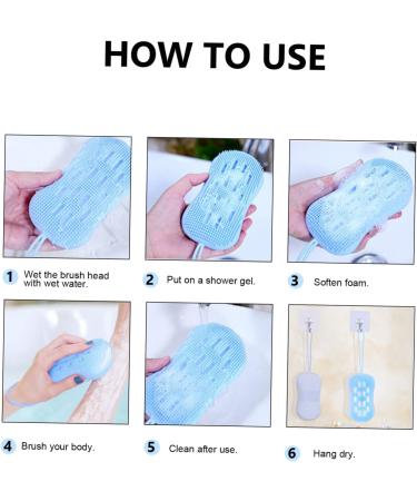 Beavorty 2pcs Silicone Body Bath Brush Set for Gentle Exfoliation and Deep Cleaning - Buy Online on GoSupps.com