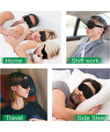 3 Pack Blackout Sleep Masks with Earplugs for Travel/Napping | Men & Women - Buy Online on GoSupps.com