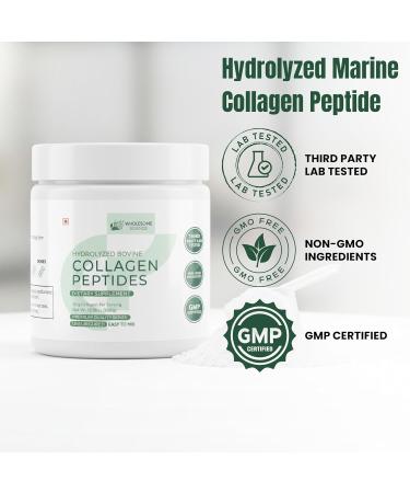 WHOLESOME SCIENCE Hydrolyzed Bovine Collagen Peptides Powder Easy-to-Mix Formula for Skin Hair Nails & Joint Health 20 g per Serving 2 Scoops Non-GMO Supplement Third-Party Lab Tested - Buy Online on GoSupps.com