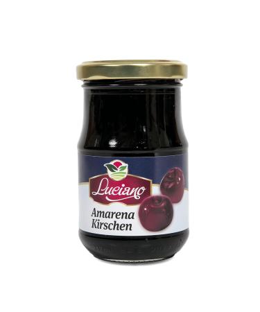 Luciano Amarena Cherries 140g pitted sour cherries in a glass Maraschino cherries perfect for cocktails and desserts 140 g Amarena