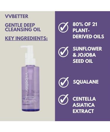 Gentle Deep Korean Cleansing Oil - 80% Plant-Derived Makeup Remover | Hypoallergenic Facial Cleanser for All Skin Types - 6.76 fl. oz - Buy Online on GoSupps.com