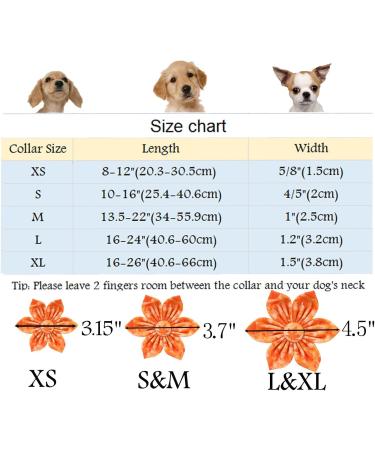 Adjustable Autumn Dog Collar with Flower - Yellow Cotton Band for Small Medium & Large Dogs | Perfect for Fall | Pack of 1 - Buy Online on GoSupps.com
